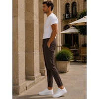 Danger Erkek Premium Poliamid Kumaş Comfort Fit Jogger Kahverengi Pantolon - 252dngr Danger Erkek Premium Poliamid Kumaş Comfort Fit Jogger Kahverengi Pantolon - 252dngr
