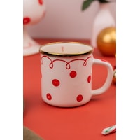 Merry Dots Yılbaşı Temalı Emaye Kupa Ginger Merry Dots Yılbaşı Temalı Emaye Kupa Ginger