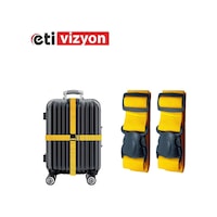 Etivizyon Valiz Bavul Emniyet Kemeri 2 Adet Sarı Etivizyon Valiz Bavul Emniyet Kemeri 2 Adet Sarı