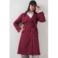 Bigdart 5918 Kruvaze Yaka Trençkot - Bordo Bigdart 5918 Kruvaze Yaka Trençkot - Bordo