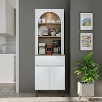 60 Cm Ledli Kahve Köşesi, Çok Amaçlı Dolap,2 Kapaklı 1 Çekmeceli Kiler Dolabı,mutfak Dolabı Atlantik Çam - Beyaz 60 Cm Ledli Kahve Köşesi, Çok Amaçlı Dolap,2 Kapaklı 1 Çekmeceli Kiler Dolabı,mutfak Dolabı Atlantik Çam - Beyaz