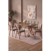 Hooli 90x168 Antik Çam Mdf Masa, Metal X Ayak, Metal Sandalye, 6 Kişilik Mutfak Masası Takımı Ve Yemek Masası Takımı Krem Hooli 90x168 Antik Çam Mdf Masa, Metal X Ayak, Metal Sandalye, 6 Kişilik Mutfak Masası Takımı Ve Yemek Masası Takımı Krem
