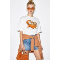 Shade Kadın Pamuklu Bisiklet Yaka Maymun Punch Baskılı Oversize T-shirt Öt261036 60286078 - Beyaz Standart Shade Kadın Pamuklu Bisiklet Yaka Maymun Punch Baskılı Oversize T-shirt Öt261036 60286078 - Beyaz Standart