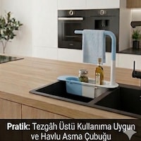 Cx7evy02 Teleskopik Evye Düzenleyici Ayarlanabilir Lavabo Organizer Sepetli Raf Mavi Cx7evy02 Teleskopik Evye Düzenleyici Ayarlanabilir Lavabo Organizer Sepetli Raf Mavi