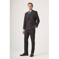 İmza Kahverengi-bej Kırlangıç Yaka Çizgili Kruvaze 6 Drop Slim Fit Tam Astar Esnek Takım Elbise 1001260284 Kahverengi - Bej İmza Kahverengi-bej Kırlangıç Yaka Çizgili Kruvaze 6 Drop Slim Fit Tam Astar Esnek Takım Elbise 1001260284 Kahverengi - Bej