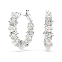 5709256 Swarovski Küpe Matrıx:pe Pearl Hoops Whıte/rhs Metalik 5709256 Swarovski Küpe Matrıx:pe Pearl Hoops Whıte/rhs Metalik