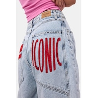 it's basic Kadın Ice 3s6-3 Mega Baggy Fit Paça Ve Cep Detaylı Özel Tasarım Denim Şort Ice Rengi it's basic Kadın Ice 3s6-3 Mega Baggy Fit Paça Ve Cep Detaylı Özel Tasarım Denim Şort Ice Rengi