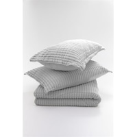 Merinos Modern Line 3 Parça Battaniye Seti Gri Merinos Modern Line 3 Parça Battaniye Seti Gri