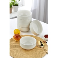 6'lı 12 Cm Porselen Kase Seti - Çorba, Meze, Sufle, Salata, Tatlı, Kahvaltılık Sunum Kasesi Beyaz 6'lı 12 Cm Porselen Kase Seti - Çorba, Meze, Sufle, Salata, Tatlı, Kahvaltılık Sunum Kasesi Beyaz