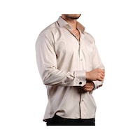 Dicotto Açık Gri Büyük Beden Rahat Kesim Micro Kumaş Kol Düğmeli Regular Fit Erkek Gömlek - 190-9 001 Dicotto Açık Gri Büyük Beden Rahat Kesim Micro Kumaş Kol Düğmeli Regular Fit Erkek Gömlek - 190-9 001