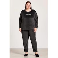 Pemilo Kadın 13213 Büyük Beden Kadife Pijama Takımı Yeşil YESIL Pemilo Kadın 13213 Büyük Beden Kadife Pijama Takımı Yeşil YESIL