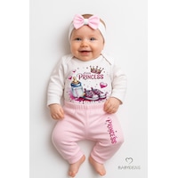Babyden's Little Princess 3 Lü Kız Bebek Takımı Uzun Kollu Pamuklu Body,pembe Pantolon Ve Fiyonk Bandana Seti Pembe Babyden's Little Princess 3 Lü Kız Bebek Takımı Uzun Kollu Pamuklu Body,pembe Pantolon Ve Fiyonk Bandana Seti Pembe