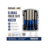 Senbang Elmas Freze Seti 5 Parça 6-8-10-12 Mm Elmas Kaplı Taşlama Uç Seti Cam Seramik Porselen Mermer Granit İçin Senbang Elmas Freze Seti 5 Parça 6-8-10-12 Mm Elmas Kaplı Taşlama Uç Seti Cam Seramik Porselen Mermer Granit İçin