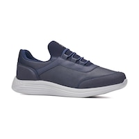 Günlük Erkek Yetişkin Sneaker Büyük Numara Spor Ayakkabı Lastik Bağcıklı Rahat Esnek 110c Lacivert