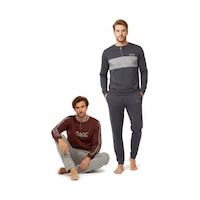 Bonbon Erkek Pamuklu Bohçalık Ve Çeyizlik 2 Adet 2'li Pijama Takımı Bb2226 Çok Renkli Bonbon Erkek Pamuklu Bohçalık Ve Çeyizlik 2 Adet 2'li Pijama Takımı Bb2226 Çok Renkli