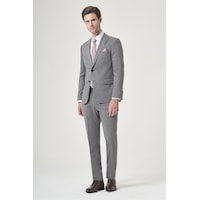 İmza Gri Kırlangıç Yaka 6 Drop Slim Fit Tam Astar Esnek Takım Elbise 1001260148 İmza Gri Kırlangıç Yaka 6 Drop Slim Fit Tam Astar Esnek Takım Elbise 1001260148