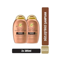 OGX Brazilian Keratin Smooth Düzleştirici Sülfatsız Şampuan 385 ml x2 OGX Brazilian Keratin Smooth Düzleştirici Sülfatsız Şampuan 385 ml x2