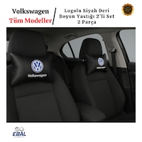 Volkswagen Oto Koltuk Boyun Yastığı 2 Parça Tüm Modeller İçin Uygundur Siyah Volkswagen Oto Koltuk Boyun Yastığı 2 Parça Tüm Modeller İçin Uygundur Siyah