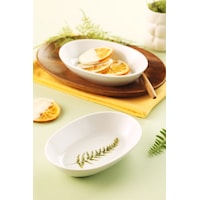 Kütahya Porselen Bellis 2 Parça 15 Cm Kayık Tabak Yeşil Beyaz Kütahya Porselen Bellis 2 Parça 15 Cm Kayık Tabak Yeşil Beyaz