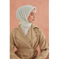 Miray Düz Pamuk Eşarp - Kırık Beyaz Beyaz Miray Düz Pamuk Eşarp - Kırık Beyaz Beyaz