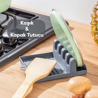 Porsima Org-85 Kaşık Ve Kapak Tutucu Kaşık Kepçe Altlığı Antrasit Porsima Org-85 Kaşık Ve Kapak Tutucu Kaşık Kepçe Altlığı Antrasit