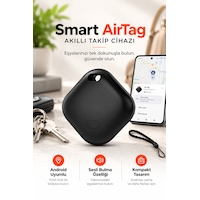 Kensa Airtag Apple iOS Uyumlu & Android Uyumlu Akıllı Takip Cihazı Sesli Bulma Özellikli Siyah Kensa Airtag Apple iOS Uyumlu & Android Uyumlu Akıllı Takip Cihazı Sesli Bulma Özellikli Siyah