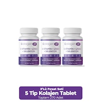 Collagen Life 5 Tip Kolajen 90 Tablet X 3 Adet Collagen Life 5 Tip Kolajen 90 Tablet X 3 Adet