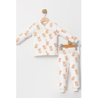 Kız Çocuk Desenli Pamuklu 2'li Pijama Takımı KREM Krem Kız Çocuk Desenli Pamuklu 2'li Pijama Takımı KREM Krem