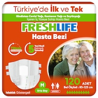 Freshlife Belbantlı Orta Boy M 30'lu 4 Adet Hasta Bezi Freshlife Belbantlı Orta Boy M 30'lu 4 Adet Hasta Bezi