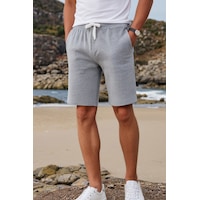Elemge Pamuklu Erkek Gri Casual Şort Yan Cepli Bağcıklı Regular Fit Kalıp Boru Paça Günlük Bermuda 2 Iplik Elemge Pamuklu Erkek Gri Casual Şort Yan Cepli Bağcıklı Regular Fit Kalıp Boru Paça Günlük Bermuda 2 Iplik