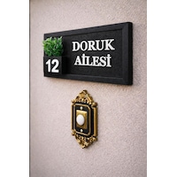 Kişiye Özel Ahşap Kapı İsimliği Çiçekli 10x20 Cm Mdf Dekoratif Kapı Tabelası Antrasit-siyah Kişiye Özel Ahşap Kapı İsimliği Çiçekli 10x20 Cm Mdf Dekoratif Kapı Tabelası Antrasit-siyah