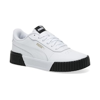 Puma Carina 2.0 White-Pum Beyaz Kadın Sneaker Beyaz - Siyah Puma Carina 2.0 White-Pum Beyaz Kadın Sneaker Beyaz - Siyah