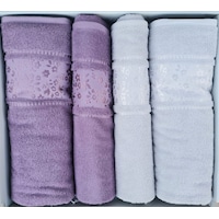 Özdilek Camelıa Gri-mürdüm Best Set Hamam Takımı Gri