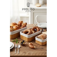 Pablıto Pbt-595 Bambu 3'lu Sepet Balon Açık Ahşap Pablıto Pbt-595 Bambu 3'lu Sepet Balon Açık Ahşap