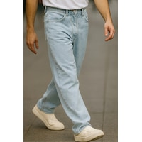 Cedy Denim Yüksek Kalite Baggy Fit Jean Leon Yüksek Bel Bol Kesim Kot Pantolon C352 Mavi Cedy Denim Yüksek Kalite Baggy Fit Jean Leon Yüksek Bel Bol Kesim Kot Pantolon C352 Mavi