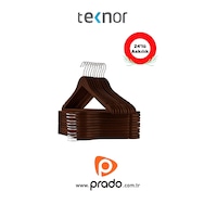 Teknor-prado 24 Adet Ahşap Görünümlü Plastik A Kalite Siyah Stil Elbise Askısı Kahverengi Teknor-prado 24 Adet Ahşap Görünümlü Plastik A Kalite Siyah Stil Elbise Askısı Kahverengi