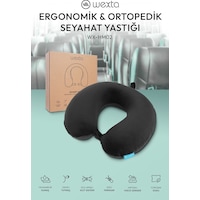 Wexta Seyahat Boyun Yastığı Comfort Ortopedik Seyahat Yastığı Visco Siyah Wexta Seyahat Boyun Yastığı Comfort Ortopedik Seyahat Yastığı Visco Siyah