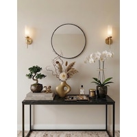 Siyah Çerçeveli Metal Yuvarlak Ayna 60 cm Siyah Çerçeveli Metal Yuvarlak Ayna 60 cm