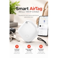 Kensa Airtag Apple iOS Uyumlu & Android Uyumlu Akıllı Takip Cihazı Sesli Bulma Özellikli Beyaz Kensa Airtag Apple iOS Uyumlu & Android Uyumlu Akıllı Takip Cihazı Sesli Bulma Özellikli Beyaz