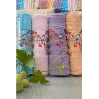 Softy Bird 4lü Nakışlı Çeyizlik Havlu Takımı Softy Bird 4lü Nakışlı Çeyizlik Havlu Takımı