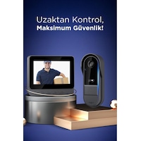Kablosuz Su Geçirmez Akıllı Kapı Zili Kameralı Gece Görüşlü, İki Yönlü Sesli, Ip65 Dış Mekan Kullanımı Kablosuz Su Geçirmez Akıllı Kapı Zili Kameralı Gece Görüşlü, İki Yönlü Sesli, Ip65 Dış Mekan Kullanımı