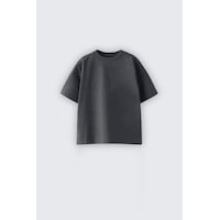 Monila Yeni Sezon Unisex Çocuk Basic Kısa Kollu Pamuklu T-shirt Antrasit Monila Yeni Sezon Unisex Çocuk Basic Kısa Kollu Pamuklu T-shirt Antrasit