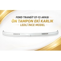 Ford Transit 2007-2013 Ön Tampon Eki Karlık Led'li İnce Model Parlak Beyaz Plastik Ford Transit 2007-2013 Ön Tampon Eki Karlık Led'li İnce Model Parlak Beyaz Plastik