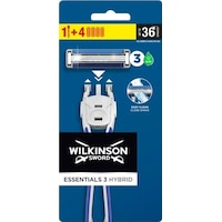 Wilkinson Essentials 3 Hybrid Erkek Tıraş Makinesi Sapı + 4 Yedek Tıraş Bıçağı Wilkinson Essentials 3 Hybrid Erkek Tıraş Makinesi Sapı + 4 Yedek Tıraş Bıçağı