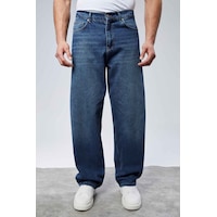 Cedy Denim Cedy Denım Yüksek Kalite Erkek Yüksek Bel Baggy Skater Jean Koyu Mavi Cedy Denim Cedy Denım Yüksek Kalite Erkek Yüksek Bel Baggy Skater Jean Koyu Mavi