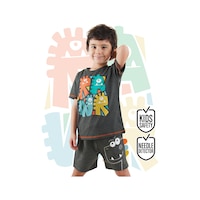 Rawr Dino Erkek Çocuk Yazlık T-shirt Şort Takım Rawr Dino Erkek Çocuk Yazlık T-shirt Şort Takım