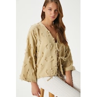 Ritnice Kadın Harmony Bağcıklı Çağla Yeşili Kimono Gömlek Yağ Yeşili Ritnice Kadın Harmony Bağcıklı Çağla Yeşili Kimono Gömlek Yağ Yeşili