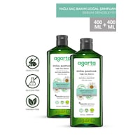 Agarta Yağlı Saçlar için Arındırıcı Tuzsuz Şampuan 2 x 400 ML Agarta Yağlı Saçlar için Arındırıcı Tuzsuz Şampuan 2 x 400 ML
