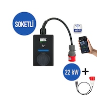 SGSTEC Flex 22kW Soketli Elektrikli Araç Şarj Cihazı SGSTEC Flex 22kW Soketli Elektrikli Araç Şarj Cihazı