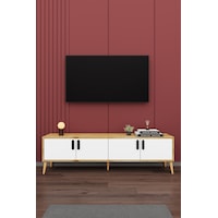Modern TV Ünitesi %100 MDF 4 Kapaklı Ahşap Ayaklı Televizyon Sehpası T-03 Modern TV Ünitesi %100 MDF 4 Kapaklı Ahşap Ayaklı Televizyon Sehpası T-03